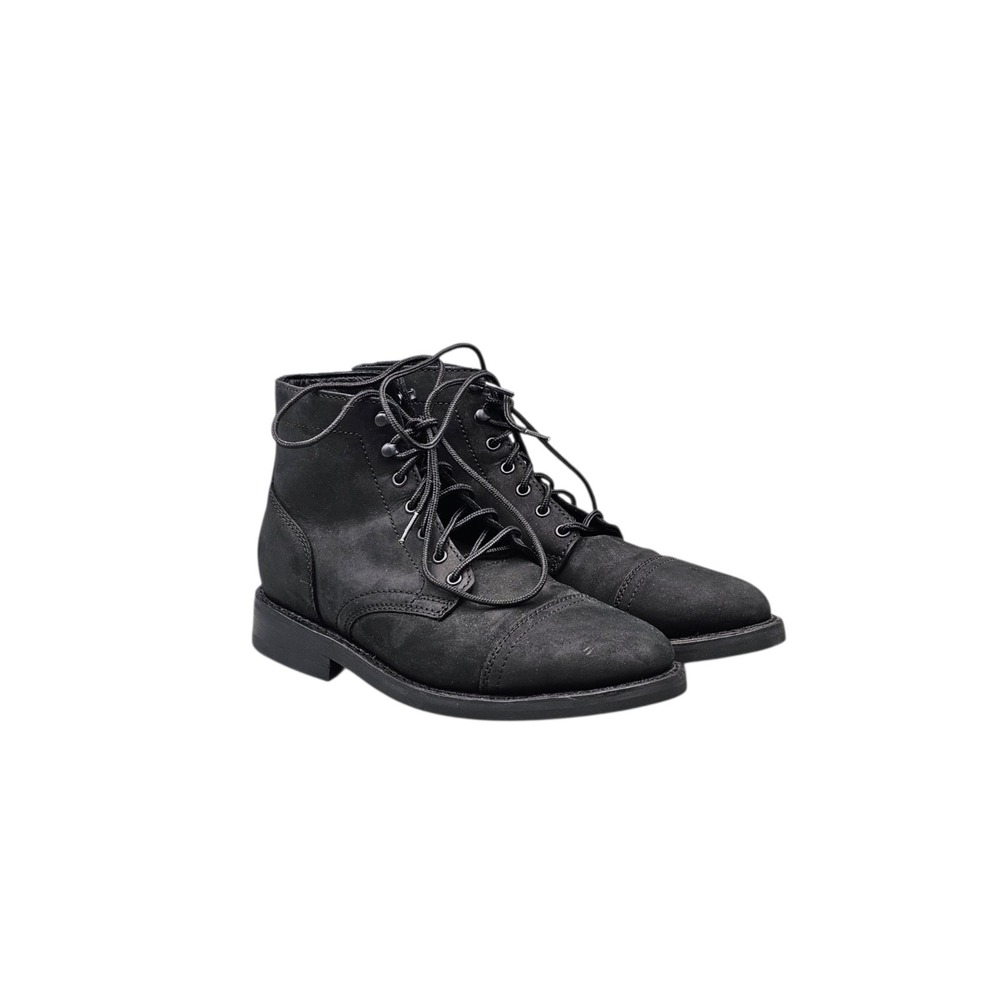 Thursday Women's Size 8 US NWOB Captain Black Matte Leather Lace Up Ankle Boots